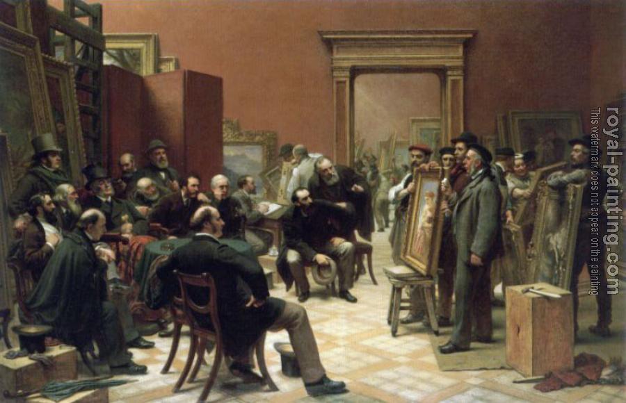 Charles West Cope : The Council of the Royal Academy selecting Pictures for Exhibition